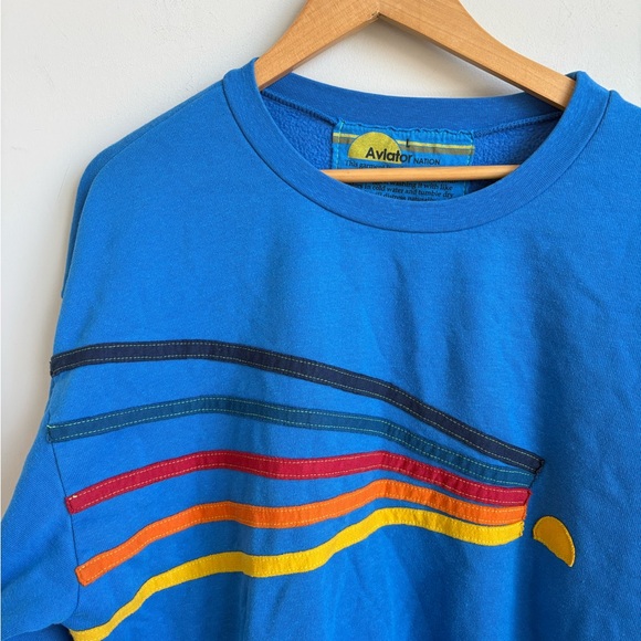 Aviator Nation Daydream Relaxed Crewneck Sweatshirt Large - Picture 3 of 6